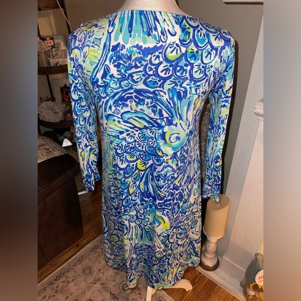 Lily Pulitzer Erin blue crush dress. Worn once EUC SIZE XS - Picture 6 of 13